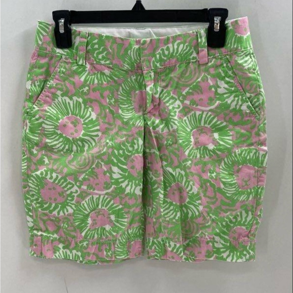 Lilly Pulitzer Pink and Green Patterned Shorts